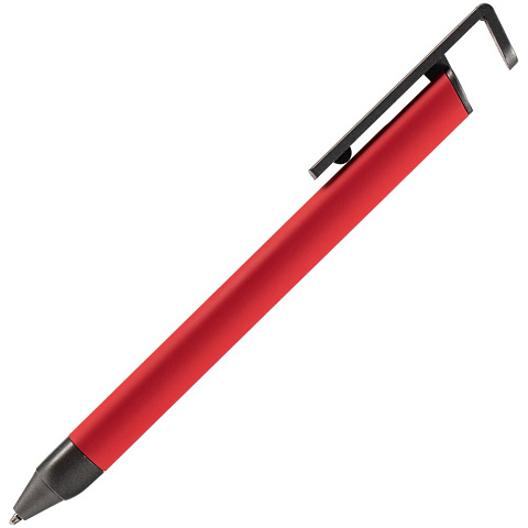 Ручка шариковая Standic с подставкой для телефона, красная - рис 3.