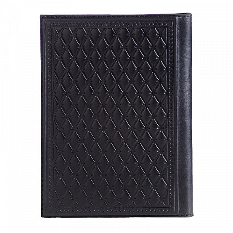 Черная обложка на паспорт с никелированной эмблемой ФСБ - рис 4.