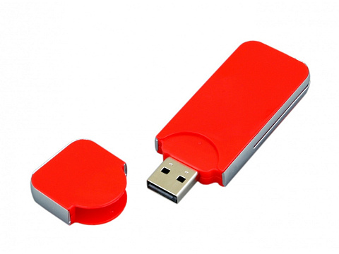 USB-флешка на 32 Гб в стиле I-phone, прямоугольнй формы, красный - рис 2.