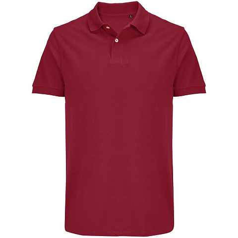 Рубашка поло унисекс Pacific, красная (бургунди) - рис 2.