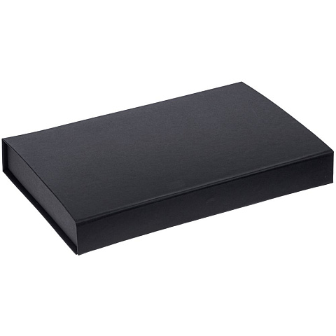 Коробка Silk с ложементом под ежедневник 13x21 см и ручку, черная - рис 2.