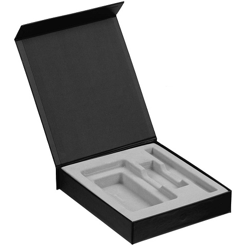 Коробка Latern для аккумулятора 5000 мАч, флешки и ручки, черная - рис 2.