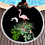 Покрывало пляжное черное Фламинго - миниатюра