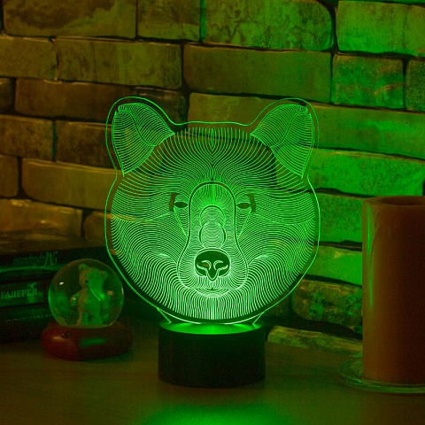3D светильник Медведь - рис 4.