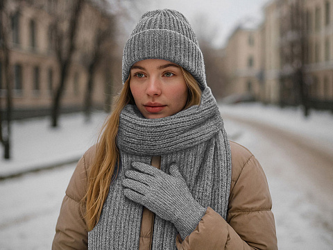 Подарочный набор  Nordend, серый меланж - рис 3.