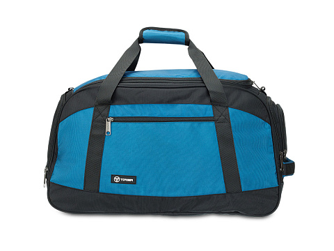 Сумка спортивная TORBER, синий/черный, полиэстер, 52 х 25 х 30 см