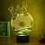 3D светильник Мяч с короной Поздравительный - миниатюра - рис 3.