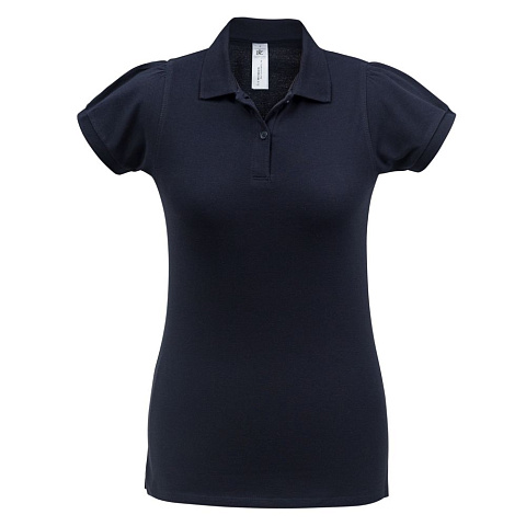 Рубашка поло женская Heavymill темно-синяя - рис 2.