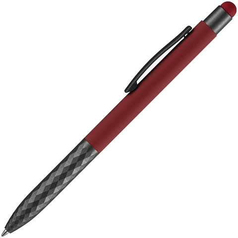 Ручка шариковая со стилусом Digit Soft Touch, красная - рис 3.