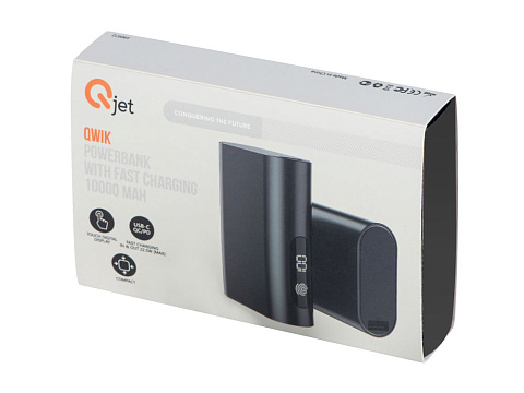 Внешний аккумулятор с QC/PD Qwik, 10000 mah, черный - рис 8.