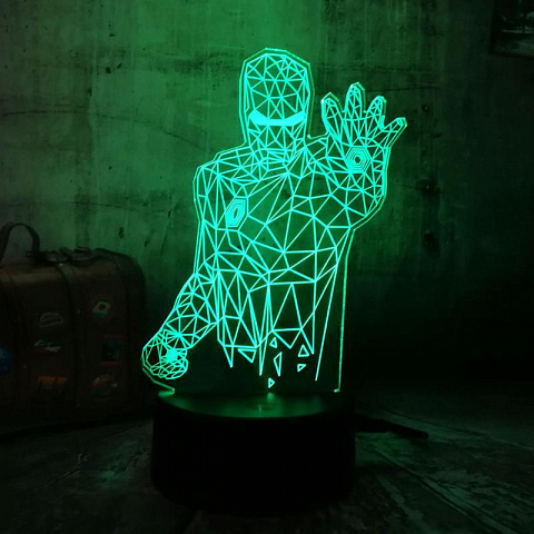 3D светильник Железный человек - рис 4.