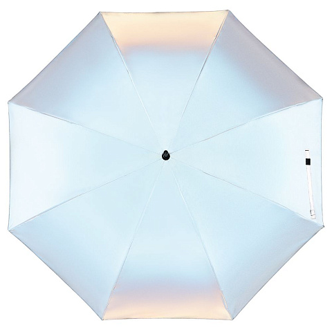 Зонт-трость Manifest со светоотражающим куполом, серый - рис 2.