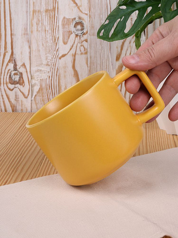 Чашка Jumbo в коробке матовая, желтая - рис 7.