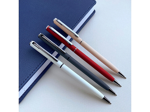 Ручка шариковая автоматическая BrunoVisconti® PALERMO цвет корпуса пудровый, soft-touch, 0.7 мм - рис 4.