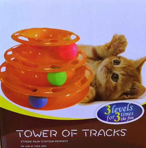 Игрушка трек для кошек трехъярусный - рис 5.