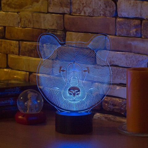 3D светильник Медведь - рис 3.