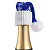 Новогодняя одежда на бутылку Снегопад (синий) - миниатюра - рис 2.
