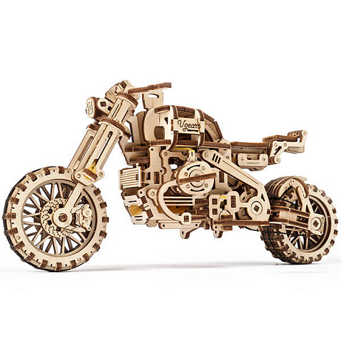 Деревянный мотоцикл с коляской Ugears - рис 7.
