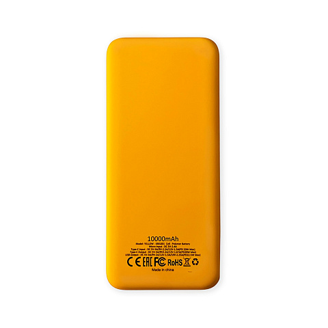 Внешний аккумулятор Kris soft touch, 10000mAh (Жёлтый) - рис 3.