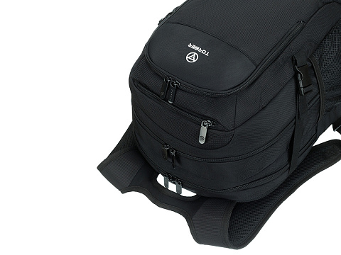 Рюкзак TORBER МЕГАПОЛИС с отделением для ноутбука 16, чёрный, полиэстер, 47 х 34 x 28 см - рис 7.