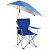 Складной стул с зонтом для рыбалки и отдыха - миниатюра