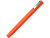 Ручка шариковая пластиковая Quadro Soft, квадратный корпус с покрытием софт-тач, оранжевый/черный - миниатюра