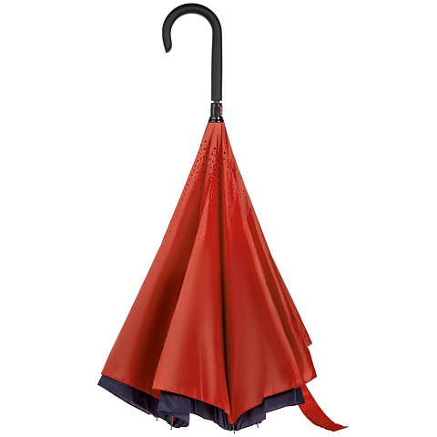 Зонт наоборот Style, трость, сине-красный - рис 2.