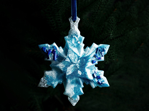 Елочные игрушки (Снежинка) Содалит - рис 4.