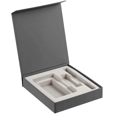 Коробка Latern для аккумулятора 5000 мАч, флешки и ручки, серая - рис 2.