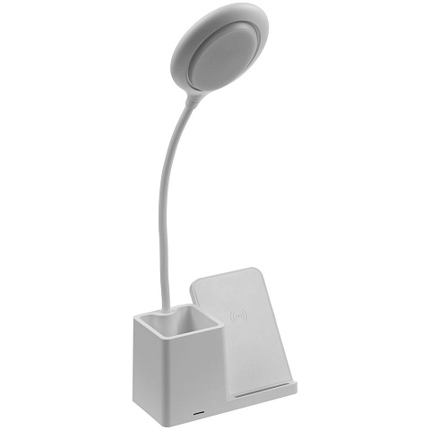 Лампа с органайзером и беспроводной зарядкой writeLight, белая - рис 3.