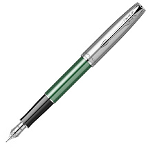 Перьевая ручка Parker Sonnet Essentials Green SB Steel CT, перо: F, цвет чернил: black, в подарочной упаковке.