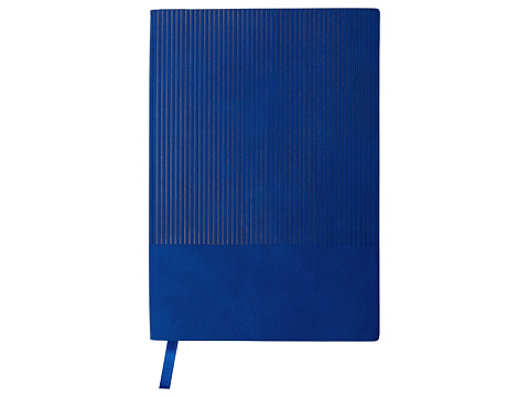 Набор блокнот в гибкой обложке А5 и металлическая шариковая ручка Nabokov, синий - рис 4.