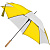 Зонт-трость Milkshake, белый с желтым - миниатюра