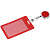 Чехол для пропуска с ретрактором Devon, красный - миниатюра - рис 2.