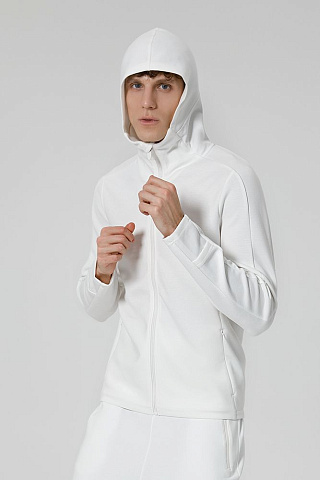 Куртка с капюшоном унисекс Begi, молочно-белая - рис 11.