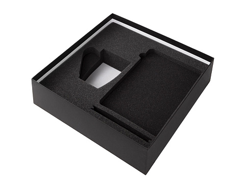 Подарочный набор с блокнотом С1, металлической ручкой и кружкой, серый - рис 3.