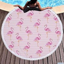 Пляжное покрывало Розовый фламинго