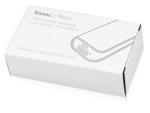 Портативное зарядное устройство (power bank) Basis, 2000 mAh, синий - рис 4.