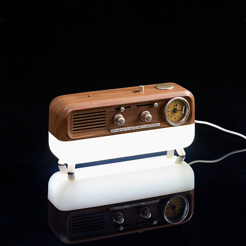 Bluetooth-колонка с беспроводной зарядкой, часами и подсветкой Multiverse, ver.2 - рис 11.