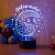 3D светильник Ёжик с пожеланием - миниатюра - рис 5.