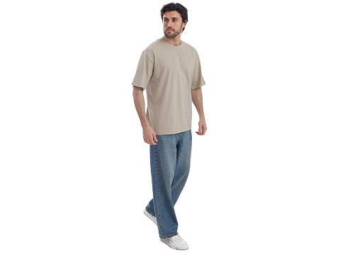 Футболка Kyoto из джерси 180 г/м2 с пич отделкой, унисекс, оливковый - рис 5.