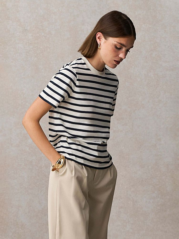 Футболка женская Legend Women, темно-синяя с молочно-белым - рис 6.