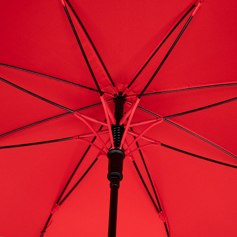Зонт-трость Undercolor с цветными спицами, красный - рис 4.