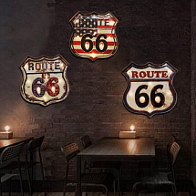 Светящаяся вывеска "Route 66"