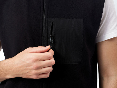 Жилет флисовый Trondheim унисекс, черный - рис 9.