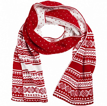 Новогодний шарф Теплая зима (красный)