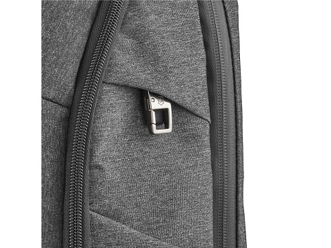 Рюкзак VICTORINOX Architecture Urban2 City Backpack 14'', серый, полиэстер / кожа, 30x19x42 см, 17 л - рис 12.