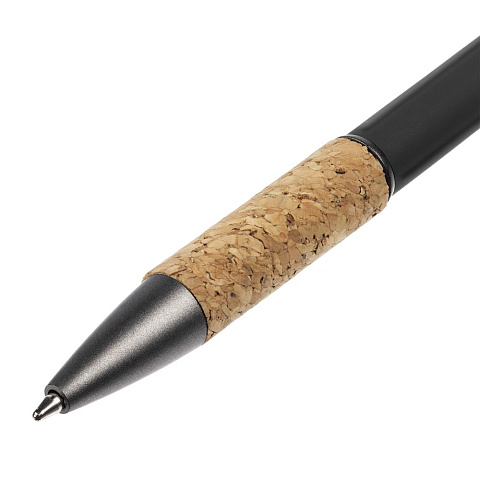 Ручка шариковая Cork, черная - рис 5.