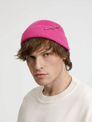 Шапка Pricker, розовая (малиновая) - рис 9.