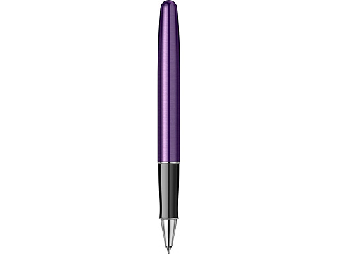 Ручка-роллер Parker Sonnet Essentials Violet SB Steel CT, цвет чернил black, перо: F, в подарочной упаковке. - рис 7.